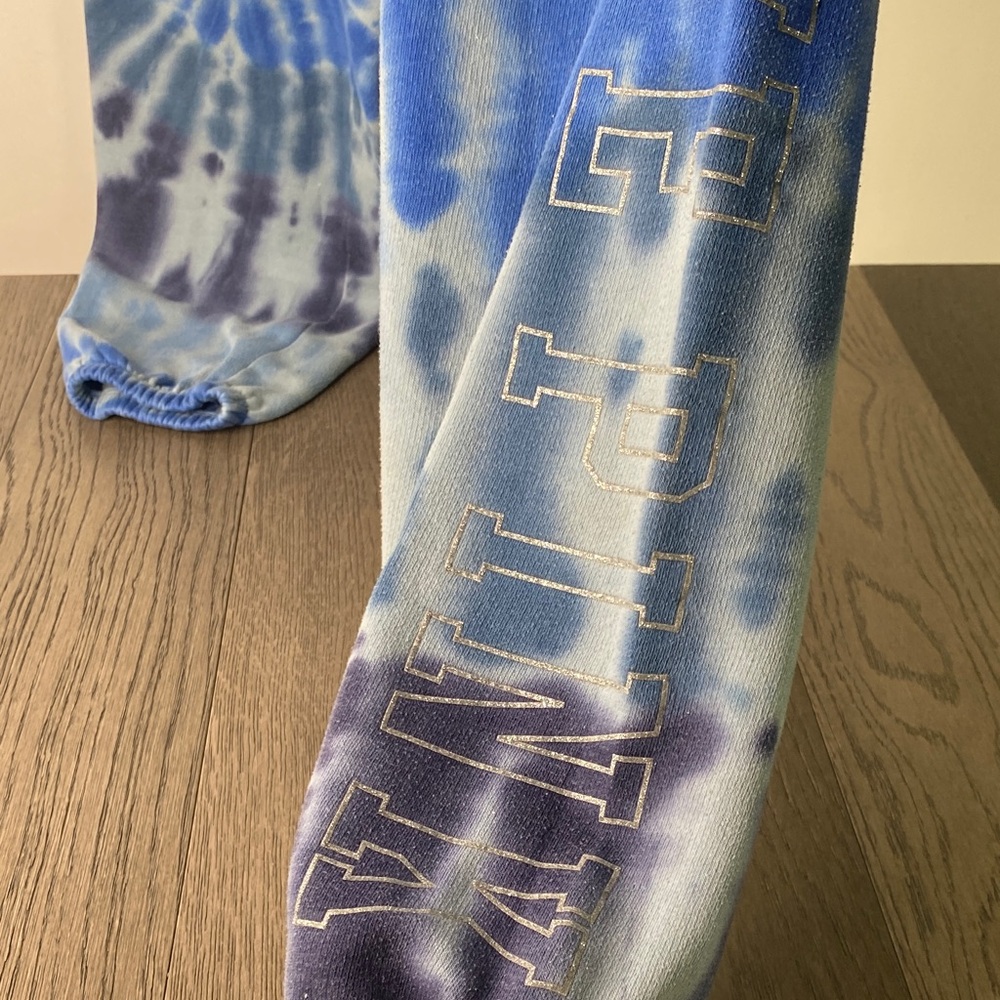Victoria's Secret Tie-Dye Sweat Pants Joggers Blue Purple M - Picture 4 of 7